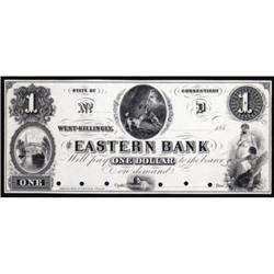 West-Killingly, CT. PR. 1852. $1. Gem UNC66EPQ