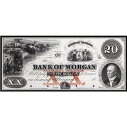 Morgan, GA. The Bank of Morgan. Proof. $20.