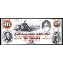 Frankfort, KY. The Farmers Bank of Kentucky. $10
