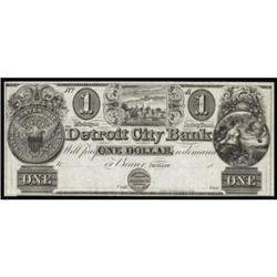 Detroit, MI. The Detroit City Bank $1 CH UNC64EPQ