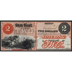 Detroit, MI. The State Bank of Michigan. $2.