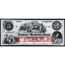 Rochester, NH. The Farmers' & Mechanics' Bank. $3