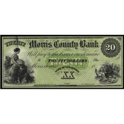Morristown, NJ. The Morris County Bank. $20.