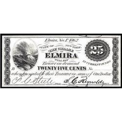 Elmira, NY. The Village of Elmira. PR 25C Gem
