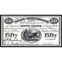 Ogdensburgh, NY. Village of Ogdensburgh. 50C