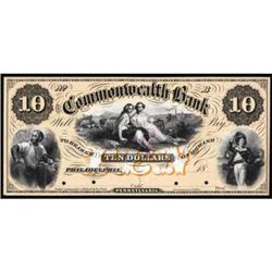 Philadelphia, PA. The Commonwealth Bank. PR $10