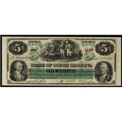 Columbia, SC. March 2, 1872. $5. Superb Gem New