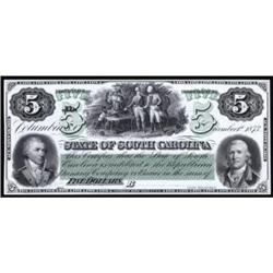 Columbia, SC. December 1, 1873. PR. $5.