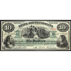 Columbia, SC. March 2, 1872. $10. Gem UNC66EPQ