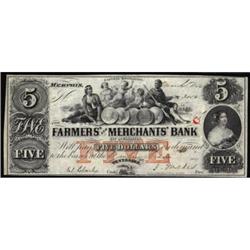 Memphis, TN. March 1, 1854. $5. AU55.
