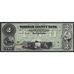 Brattleboro, VT. The Windham County Bank. $2.