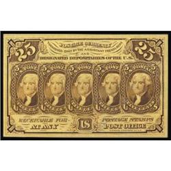 Fr 1281. 25 Cents. First Issue. Gem UNC65EPQ