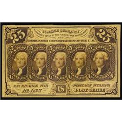 Fr 1281. 25 Cents. First Issue. Gem UNC65EPQ