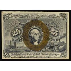 Fr 1282. 25 Cents. First Issue. AU55.