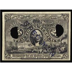 Fr 1283. 25 Cents. Second Issue. Specimen Front.