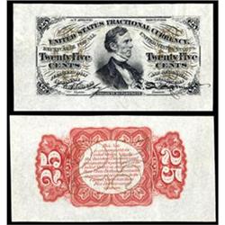 Lot of (2) Fr 1291 25C 3rd Issue. Specimen F&B