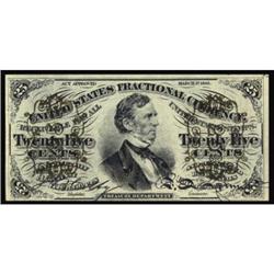 Fr 1295. 25 Cents. Third Issue. CH UNC64.