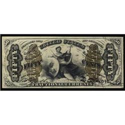 Fr 1360. 50 Cents. Third Issue. AU55EPQ