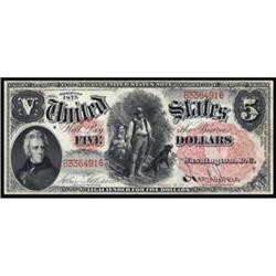 Fr 67. 1875 $5 Legal Tender Note CH UNC55EPQ