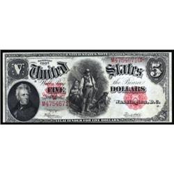 Fr 91. 1907 $5 Legal Tender Note CH UNC64EPQ