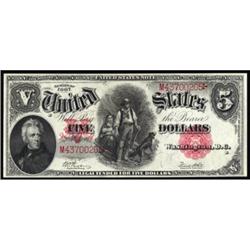 Fr 92. 1907 $5 Legal Tender Note. Gem New 65PPQ