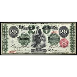 Fr 126b. 1863 $20 Legal Tender Note. CH UNC64EPQ