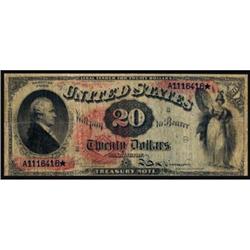 Fr 127. 1869 $20 Legal Tender Note. VG 10.