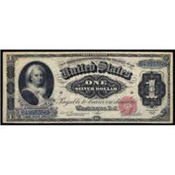 Fr 215. 1886 $1 Silver Cert. AU55.