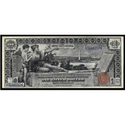 Fr 224. 1896 $1 Silver Cert. CH AU58.