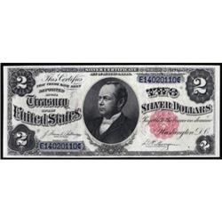 Fr 246. 1891 $2 Silver Cert. Superb Gem UNC67EPQ