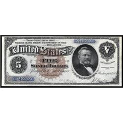 Fr 263. 1886 $5 Silver Cert. CGA CH UNC63