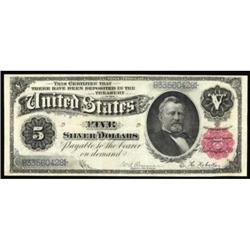 Fr 265. 1886 $5 Silver Cert. VF.