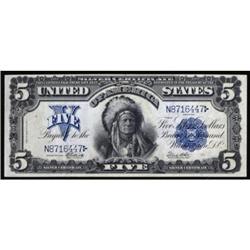 Fr 280. 1899 $5 Silver Cert. AU53EPQ