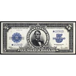 Fr 282. 1923 $5 Silver Cert. Star Note.