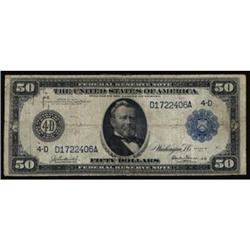 Fr 1037. 1914 $50 1914 FRN. VG8.