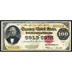 Fr 1215. 1922 $100 Gold Cert. AU55.