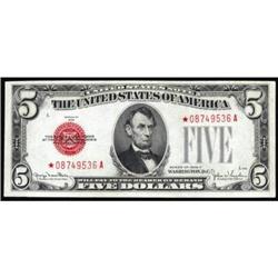 Fr 1531* 1928F $5 Legal Tender Star Note CH VF-EF