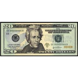 Fr 2091-E. 2004A $20 FRN. PCGS Gem New 65PPQ