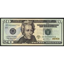 Fr 2091-E. 2004A $20 FRN. PCGS Gem New 66PPQ