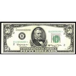 Fr 2112-B* 1950E $50 Federal Reserve Star Note.