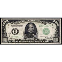 Fr 2212-G. 1934A $1,000 FRN. PCGS About New 53.