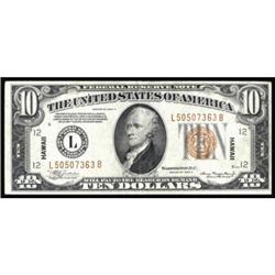 Fr 2303. 1934A $10 FRN. Hawaii. CH VF.