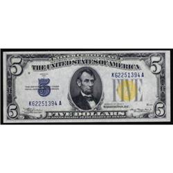 Fr 2307. 1934A $5 Silver Cert. North Africa.