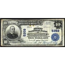 Nortonville, KS. $10 1902 Plain Back. Ch #5359