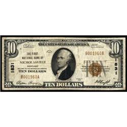Nicholasville, KY $10 1929 Ty 1 The FNB Ch #1831