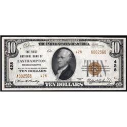 Easthampton, MA. $10 1929 T2. Ch#428. PCGS