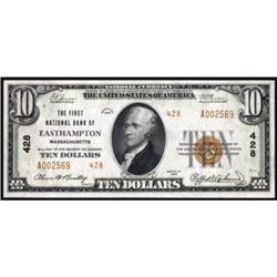 Easthampton, MA. $10 1929 Ty. 2. Charter #428.