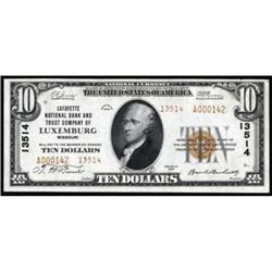 Luxemburg, MO. $10 1929 T2. Charter #13514