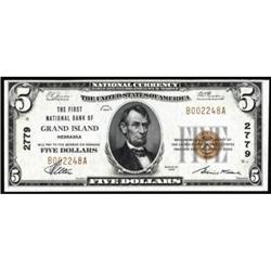 Grand Island, NE. $5 1929 Ty. 1 The FNB. Ch #2779
