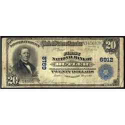 Butler, NJ. $20 1902 Fr 650. Charter #6912. VG-F